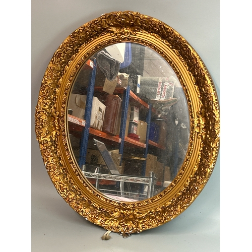 236 - Oval mirror in gilt frame, 49 x 56cm