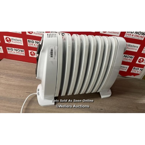 7071 - DELONGHI TRNS0808M 800W OIL FILLED SMALL RADIATOR / NO POWER, SIGNS OF USE - SEE IMAGES / E28