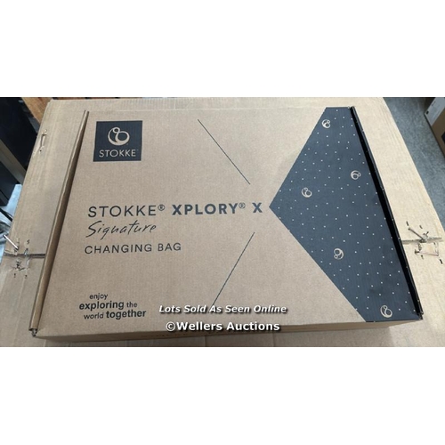 7064 - STOKKE XPLORY SIGNATURE CHANGING BAG OS SIGNATURE / NEW AND SEALED / RRP: £67/ H26