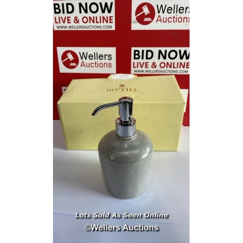 8013 - RRP 229 - VILLARI PORTOFINO SOAP DISPENSER / GREY / SIGHT DAMAGE DOESN�T AFFECT USE / G48