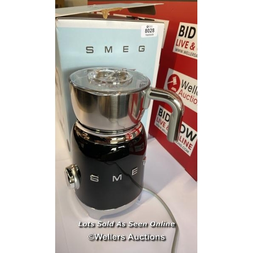 8028 - RRP: 179 - SMEG MILK FROTHER / BLACK / APPEARS NEW  / G49