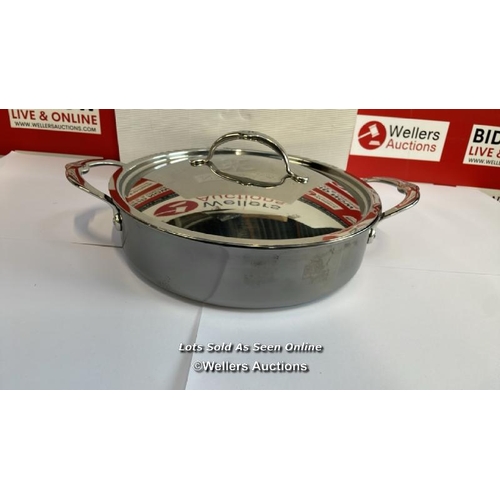 8030 - RRP: 550 - HESTAN NANOBOND STOCKPOT WITH LID / 26CM / APPEARS NEW / G49