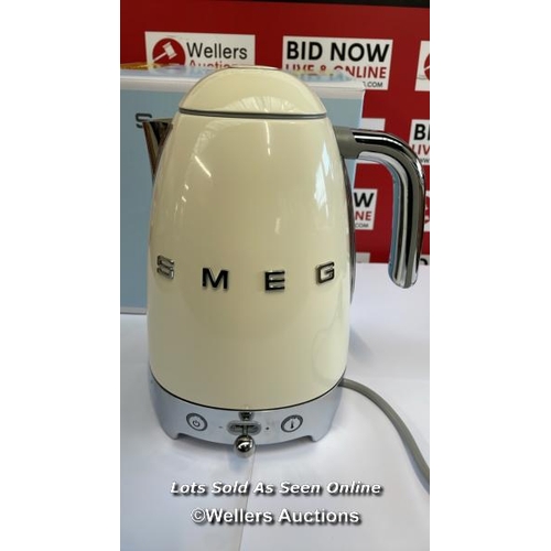 8036 - RRP: 179 - SMEG VARIABLE TEMP KETTLE / CREAM / APPEARS NEW / G50