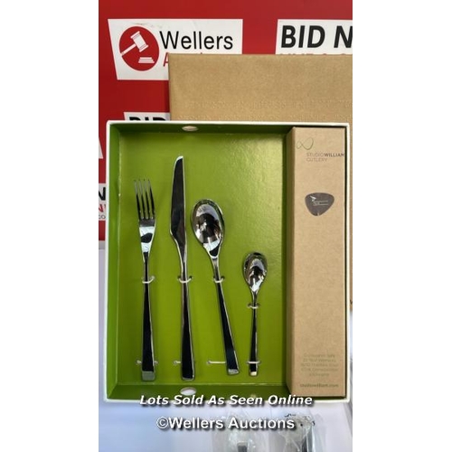 8039 - RRP: 220 - STUDIO WILLIAM TILIA MIRROR 24PC CUTLERY SET / APPEARS NEW / G50