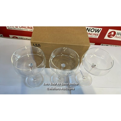 8073 - RRP: 49.95 - LSA METRO CHAMPAGNE SAUCER 4PC SET / NEW 3 ONLY SEE IMAGES  / G24