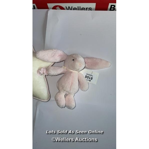 8108 - RRP: 35 - JELLYCAT BASHFUL PINK MUSICAL BUNNY / NEW WITH TAGS  / G84