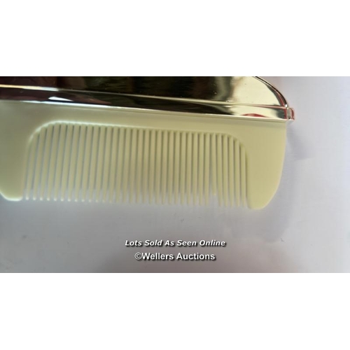 8125 - RRP: �59.95 ENGLISH TROUSSEAU KIDS SILVER PLATED BRUSH & COMB / COMB TEETH SLIGHTLY DAMAGED  / G26