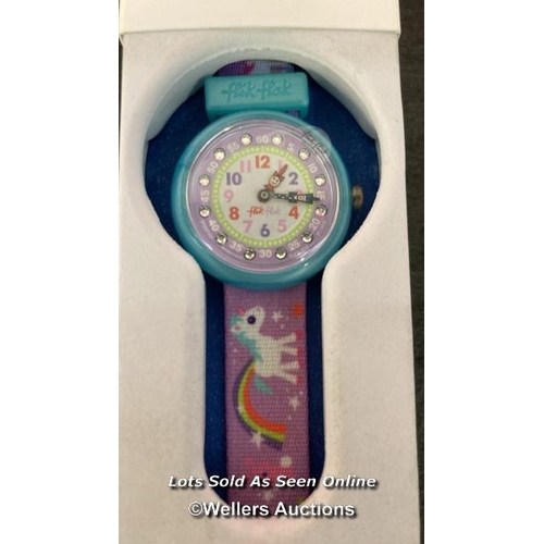 8178 - RRP:  �45 FLIK FLAK MAGICAL UNICORNS WATCH / ONE SIZE / APPEARS NEW OPEN BOX / G55