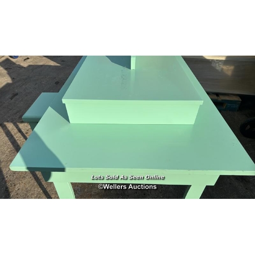 8225 - MINT GREEN DISPLAY UNIT / SEE IMAGES