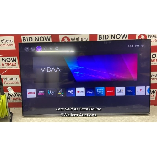 8602 - HISENSE 55U6KQTUK 55 INCH MINI LED 4K UH TV , POWERS UP WITH PICTURE , SOUND WORKING , VERY GOOD CON... 