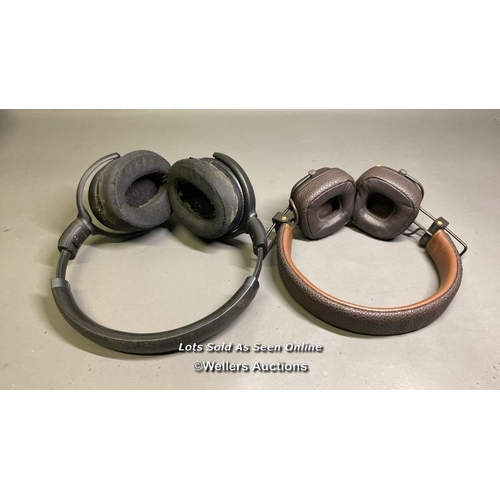 9515 - HEADPHONE X2 INC. MARSHALL MAJOR III BLUETOOTH, SENNHEISER  HD 4.40 - FOAM DAMAGED