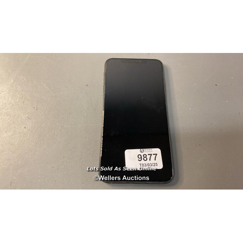 9877 - IPHONE 11 PRO MAX/ A2218/ SPACE GRAY/ 256GB/ IMEI-353920105812301 (I-CLOUD LOCKED)