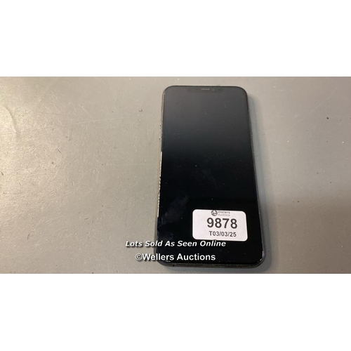 9878 - IPHONE 11 PRO MAX/ A2218/ SPACE GRAY/64GB/ IMEI-35287110153083 (I-CLOUD LOCKED)