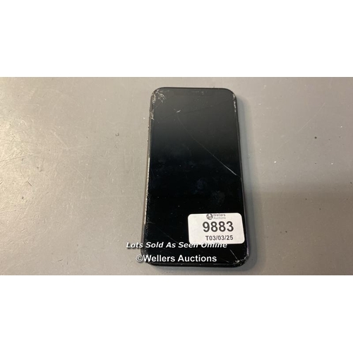 9883 - IPHONE XR/ A2105/ BLACK/64GB/ IMEI-356458109243626 (I-CLOUD LOCKED) (SCREEN&BACK DAMAGE)