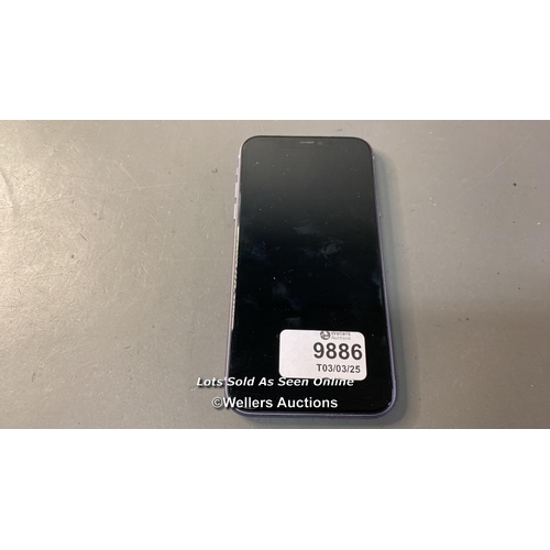 9886 - IPHONE 11/ A2221/ PURPLE/64GB/ IMEI-3510824694844532 (I-CLOUD LOCKED)