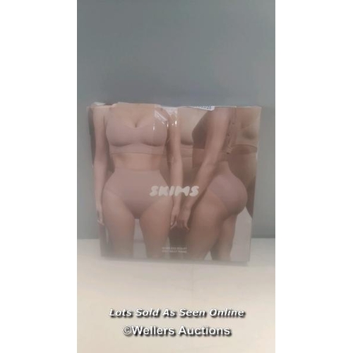 7036 - NEW SKIMS HIGH WAIST THONG - SAND - LARGE - RRP: �34 - SEE IMAGES / G11