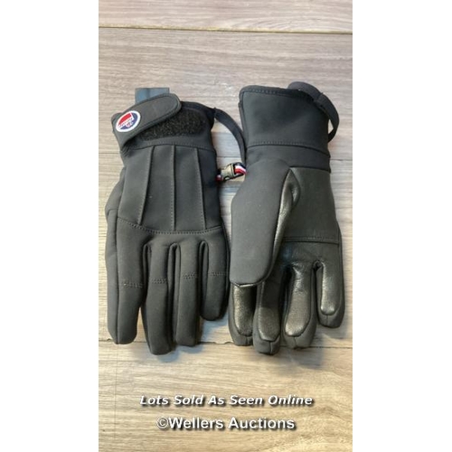 7063 - NEW FUSALP WATERPROOF GLOVES - BLACK - SIZE 7 - SEE IMAGES / G11