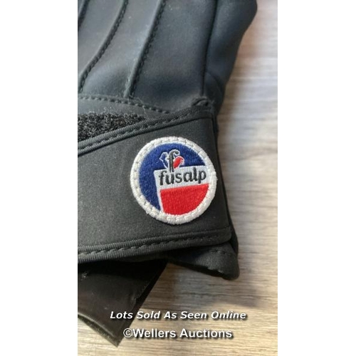 7063 - NEW FUSALP WATERPROOF GLOVES - BLACK - SIZE 7 - SEE IMAGES / G11