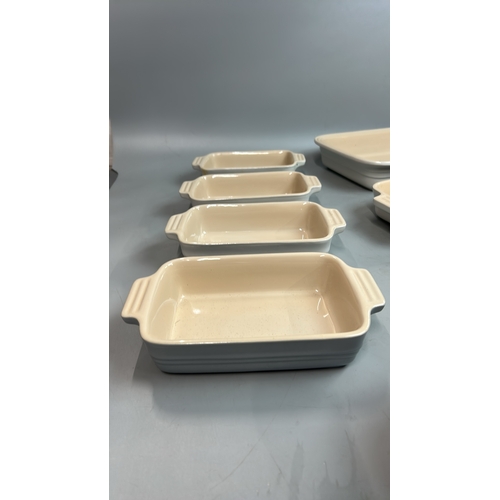 52 - Assorted Le Creuset ceramic oven dishes largest 31cm wide / T25