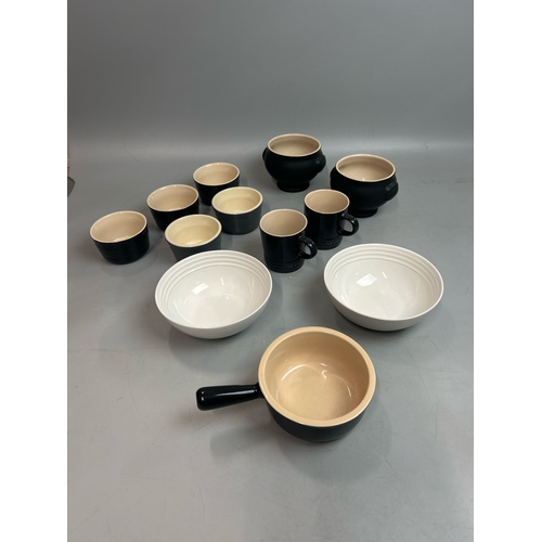 56 - Le Creuset ceramic kitchenware including mugs, bowls, soup bowls and ramekins  / T27