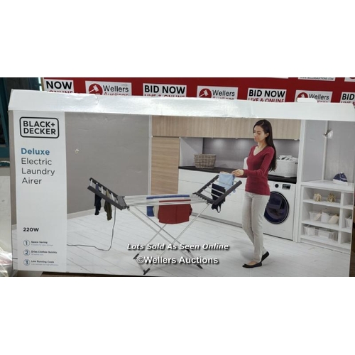 1027 - BLACK & DECKER HEATED WINGED AIRER / POWERS UP / MINIMAL SIGNS OF USE / SEE IMAGES / P6