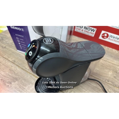 1034 - DE'LONGHI DOLCE GUSTO GENIO S PLUS COFFEE MACHINE, EDG315.B / POWERS UP / MINIMAL SIGNS OF USE / SEE... 