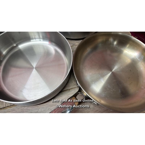 1039 - TRAMONTINA STAINLESS COOKWARE SET / SIGNS OF USE / SEE IMAGES / A26