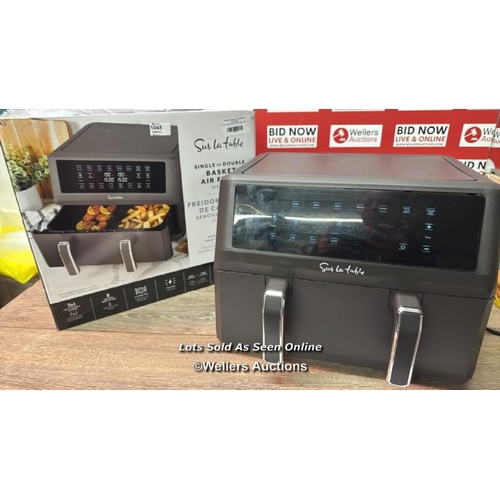 1045 - SUR TABLE AIR FRYER NEW 2 IN 1 / POWERS UP / SIGNS OF USE / SEE IMAGES / A31