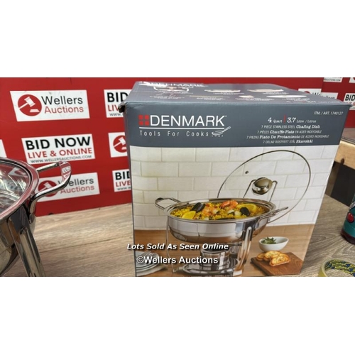 1048 - DENMARK 7 PIECE CHAFING DISH SET / MINIMAL SIGNS OF USE / SEE IMAGES / A25