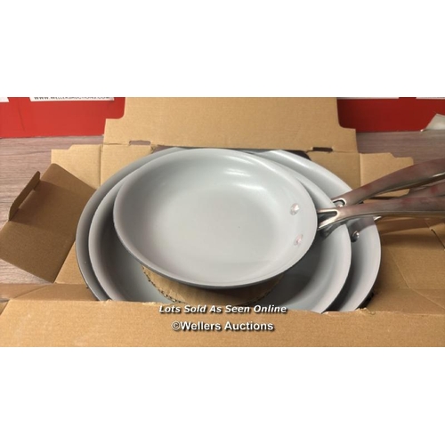 1067 - TRAMONTINA CERAMIC FRY PANS -  3PC    / APPEARS NEW / A27