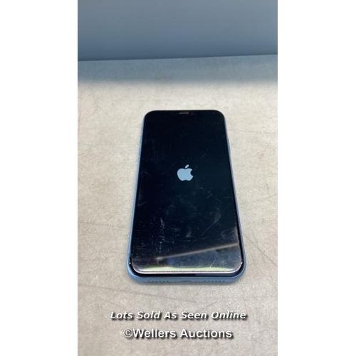 1851 - IPHONE XR/ A2105/ BLUE / 64GB/ IMEI: 353074109675692/ I-CLOUD LOCKED  / H52