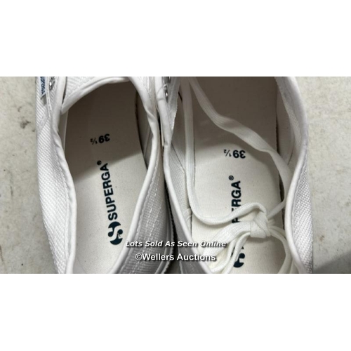 101 - NEW SUPERGA WHITE TRAINERS / UK 6 / C15 [279066]