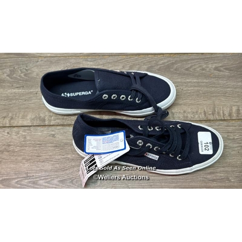 102 - NEW SUPERGA NAVY TRAINERS / UK 5.5 / C15 [279066]