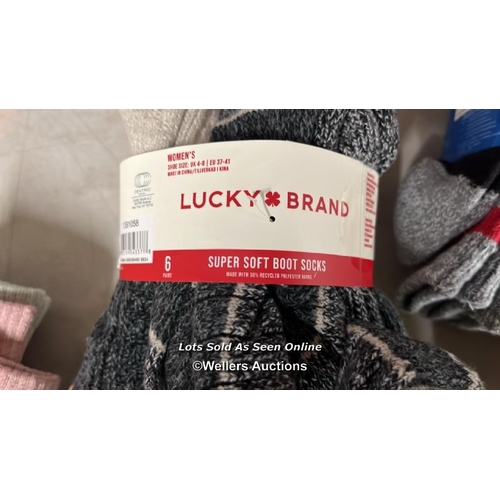 129 - 4X PACKS OF LADIES NEW SOCKS INCL. LUCKY BRAND / C7 [280830]