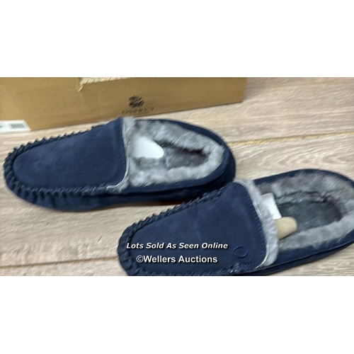 137 - GENTS NEW OSPREY LONDON SUEDE & SHEEP SKIN SLIPPERS / UK 10 / C8 [280830]