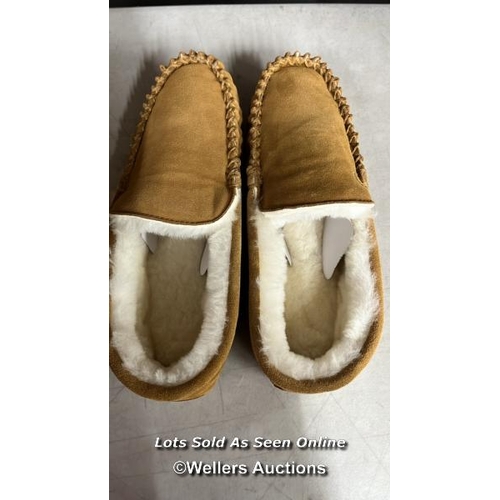 138 - GENTS NEW OSPREY LONDON SUEDE & SHEEP SKIN SLIPPERS / UK 11 / C8 [280830]