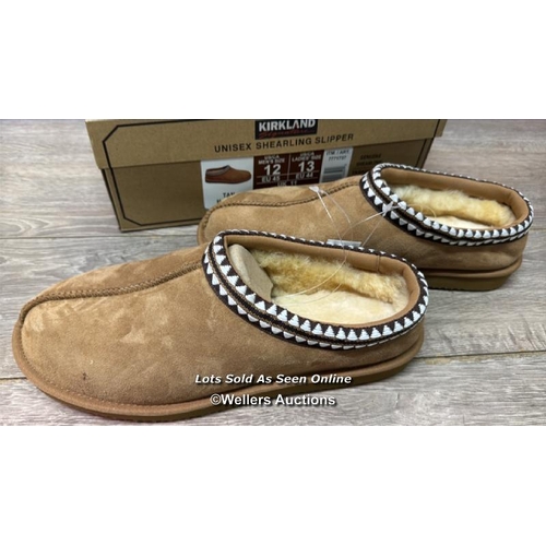 139 - NEW KIRKLAND SIGNATURE SHEARLING SLIPPERS / UK 11 / C8 [280830]