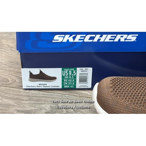 140 - GENTS NEW SKECHERS DELSON CAMBEN TRAINERS / UK 8.5 / C8 [280830]