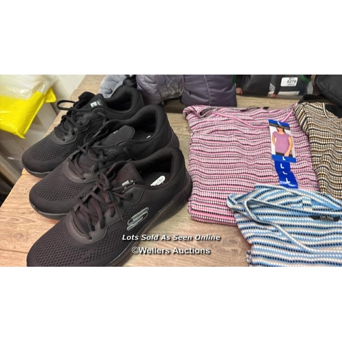 188 - NEW MIXED CLOTHING WITH SOME NEW, ODD FOOTWEAR / SEE IMAGES / C10 [280830]