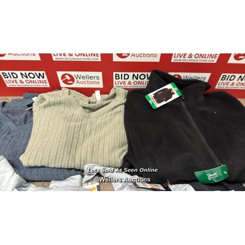 19 - X10 SELECTION OF GENTS NEW JUMPERS INCL. 32 DEGREE, UNDER ARMOUR AND JAZEBEL - MIXED SIZES - SEE IMA... 