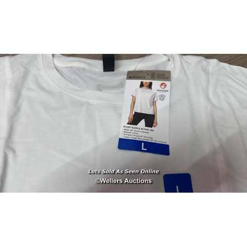 254 - 20X LADIES NEW MONDETTA SHORT SLEEVED T SHIRT / LARGE / B16 [63410]