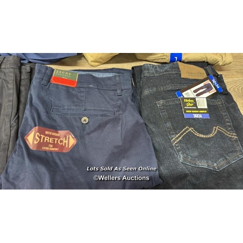 27 - X8 GENTS NEW TROUSERS AND SHORTS INCL. FARAH, URBAN STAR AND MONDETTA - MIXED SIZES - SEE IMAGES / C... 