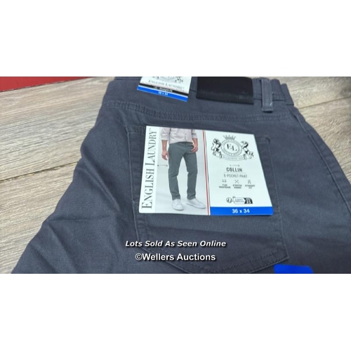 280 - GENTS NEW ENGLISH LAUNDRY 5 POCKET PANT / 36X34 / B30 [63410]