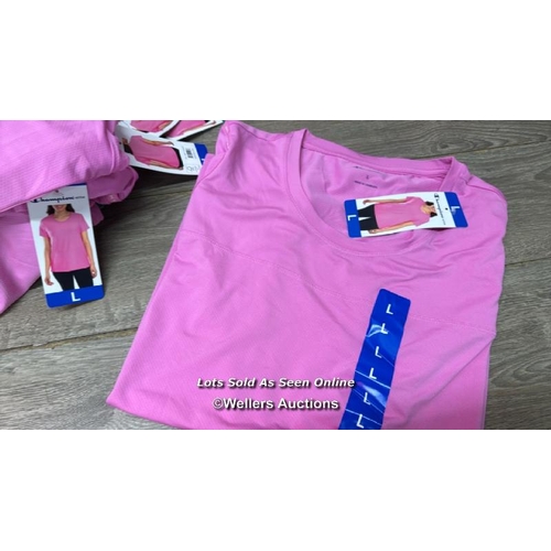 29 - X19 LADIES NEW CHAMPION T-SHIRTS - MIXED SIZES - PINK - SEE IMAGES / C19 [279066]