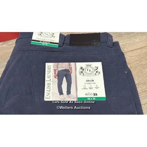 297 - GENTS NEW ENGLISH LAUNDRY 5 POCKET PANT / 38X32 / B31 [63410]