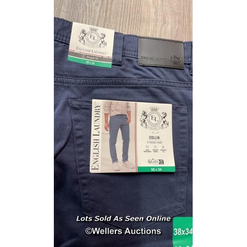 302 - GENTS NEW ENGLISH LAUNDRY 5 POCKET PANT / 38X34 / B31 [63410]