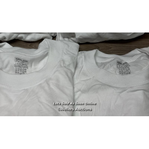 32 - X17 GENTS NEW KIRKLAND SIGNATURE WHIT T-SHIRTS - MIXED SIZES - SEE IMAGES / C19 [279066]