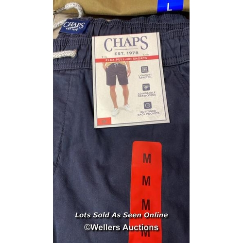 326 - 10X PAIRS OF GENTS NEW CHAPS FLEX PULL-ON SHORTS / SEE IMAGES / B32 [63410]