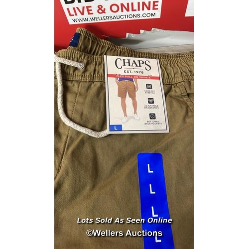 326 - 10X PAIRS OF GENTS NEW CHAPS FLEX PULL-ON SHORTS / SEE IMAGES / B32 [63410]