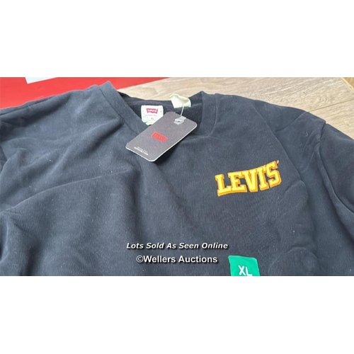 348 - 8X GENTS NEW LEVIS BLACK CLASSIC FIT SWEATSHIRTS / XL / MAY SHOW SIGNS OF BEING DAMP IN SOME CASES /... 